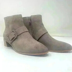 JACK ROGERS Izzie suede leather bootie Size 8 NWT french grey